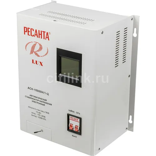 Стабилизатор напряжения Ресанта АСН-10000Н/1-Ц, 10кВт серый [63/6/18]