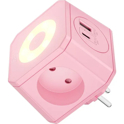 Сетевой разветвитель AGNI TP-WJ2U3E-L, розовый [tp-wj2u3e-l-pink]