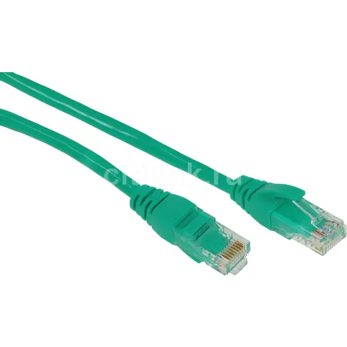 Патч-корд EXEGATE UTP-RJ45-RJ45-5e-5M-GN литой (molded), UTP, кат.5E, 5м, 4 пары, алюминий омедненный, многожильный, зеленый
