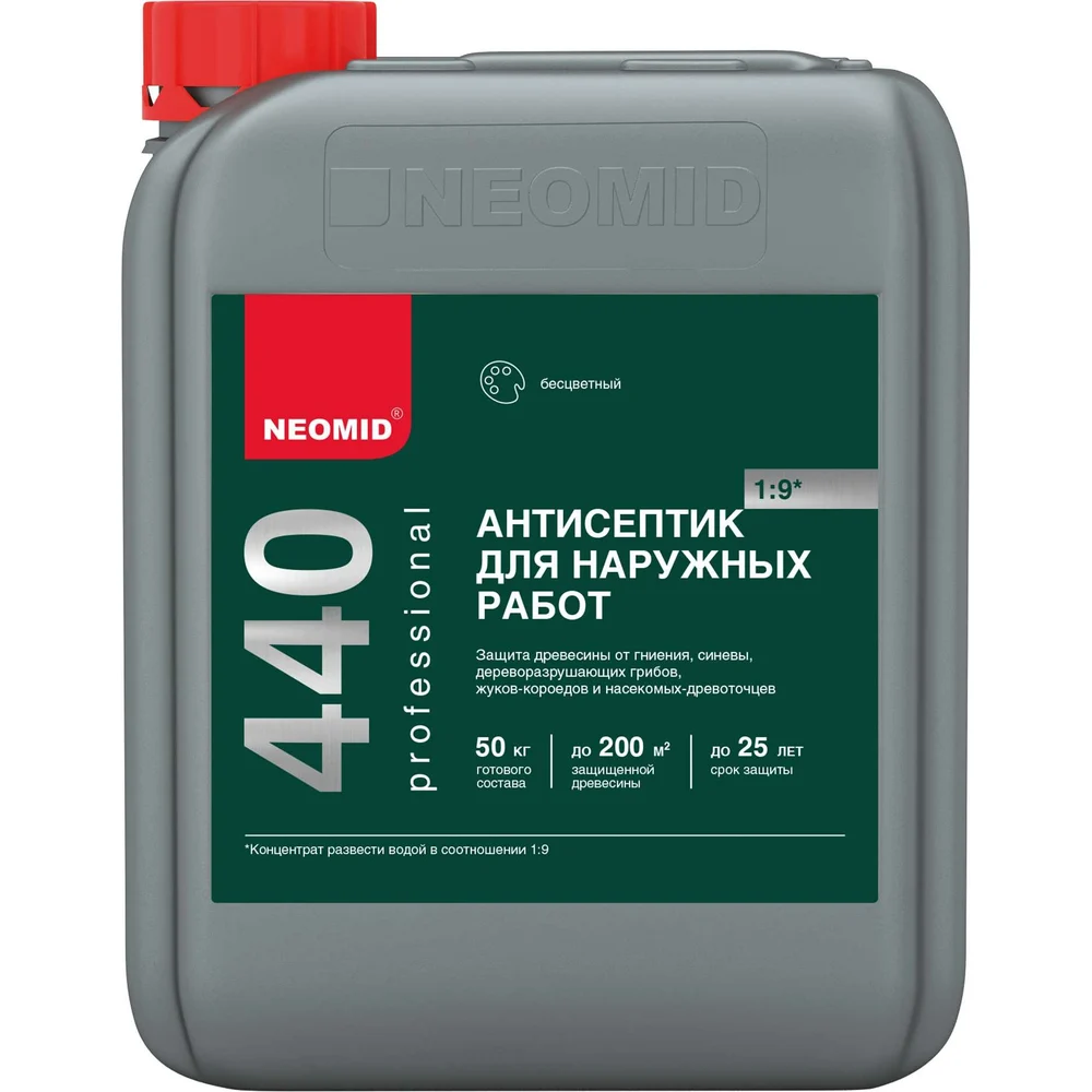 Деревозащитный состав для наружных работ NEOMID 440 eco Н-440Е-5/к1:9