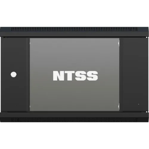 Шкаф коммутационный NTSS NTSS-W6U6045GS-BL NTSS-W6U6045GS-BL настенный, стеклянная передняя дверь, 6U, 570x370x450 мм