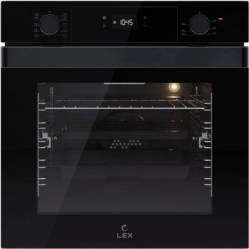 Духовой шкаф электрический LEX EDP 610 BL Wide Series, 72л, дверца с 3 стеклами, черный