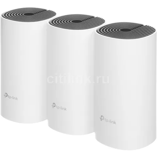 Бесшовный Mesh роутер TP-LINK Deco M4, Wi-Fi 5, AC1200, 2.4/5ГГц, 2 WAN/LAN, белый, 3 шт. в комплекте [deco m4(3-pack)]