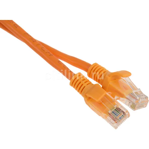 Патч-корд PREMIER PP12-2M/O литой (molded), UTP, кат.5E, 2м, 4 пары, 26AWG, алюминий омедненный, многожильный, оранжевый