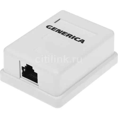 Розетка ITK (CS2-1C5EF-12-G) настенная 49.2x62.5x25.2мм крышка RJ45 пластик белый (упак.:1шт)