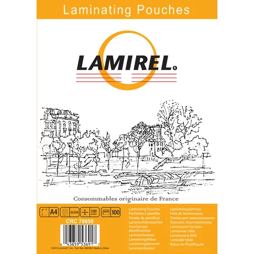 Пленка для ламинирования Fellowes Lamirel, 100мкм, 100шт., глянцевая, A4