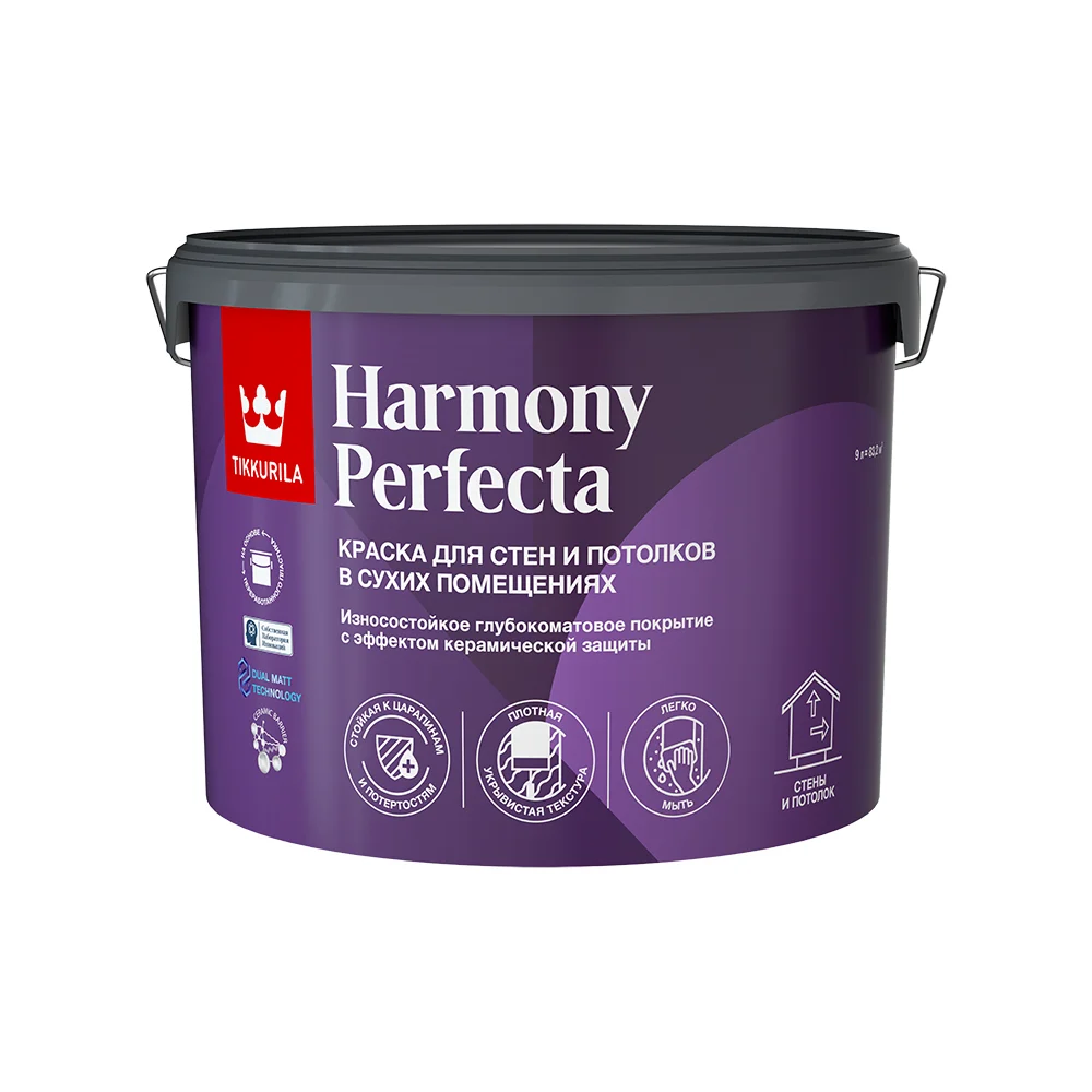 Износостойкая интерьерная краска Tikkurila PERFECTA 700010600
