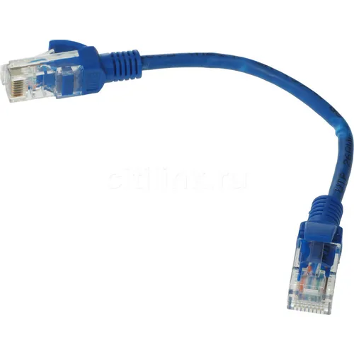 Патч-корд NTSS NTSS-PC-UTP-RJ45-5e-0.15-LSZH-BU, вилка RJ-45, вилка RJ-45, кат.5E, LSZH, 0.15м, синий