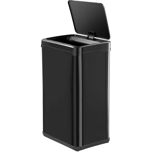 Ведро для мусора TESLER STB-60F, 60л, пластик, прямоугольная, сенсорная крышка, черный [stb-60f black]
