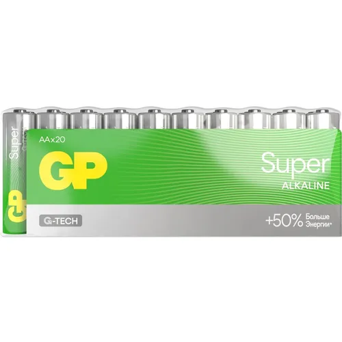 AA Батарейка GP Super Alkaline 15AA21-2CRSWC20, 20 шт.
