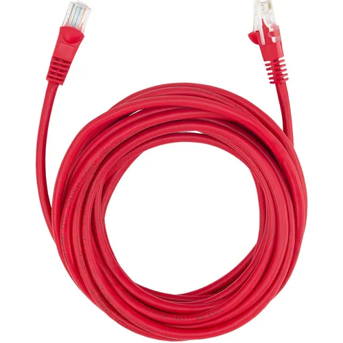 Патч-корд Buro литой (molded), UTP, кат.5E, 5м, 4 пары, 26AWG, алюминий омедненный, многожильный, красный