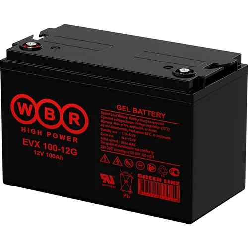 Аккумуляторная батарея WBR EVX100-12G для ИБП, 12В, 100Ач [evx100-12g wbr]