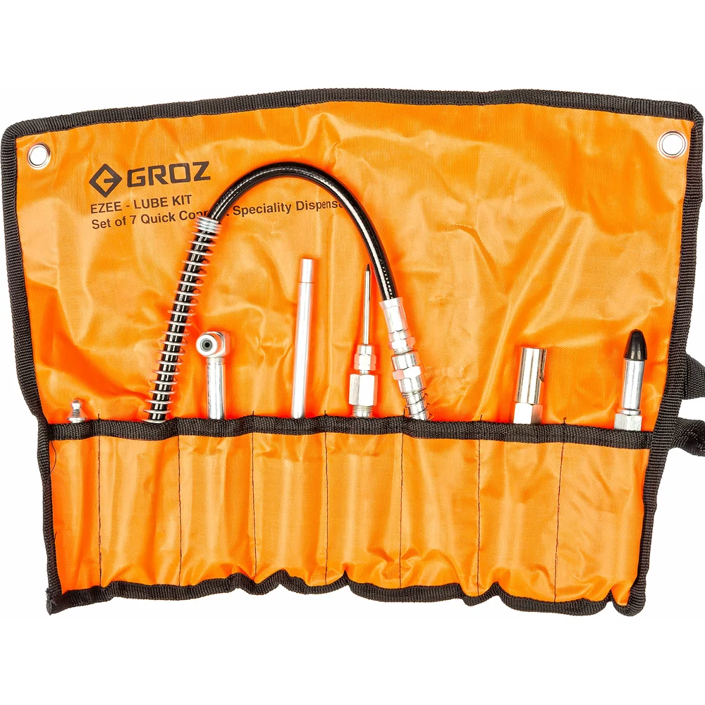 Многоцелевой набор адаптеров для смазки к ручным шприцам Groz GAK/7 GR44950
