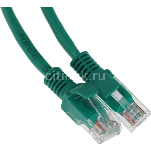 Патч-корд PREMIER PP12-3M/G литой (molded), UTP, кат.5E, 3м, 4 пары, 26AWG, алюминий омедненный, многожильный, зеленый