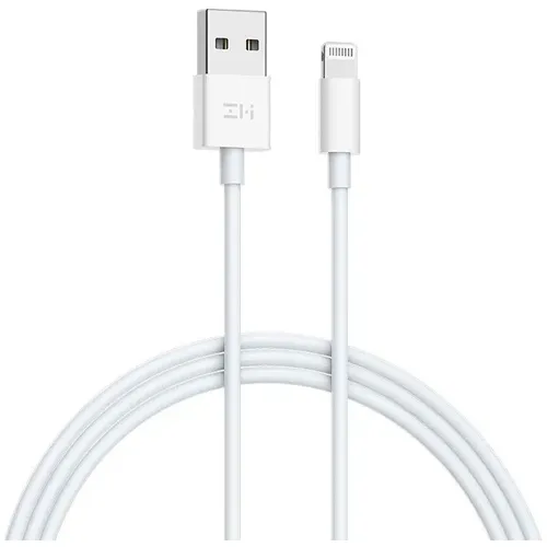 Кабель ZMI AL813C, Lightning (m) - USB (m), 1м, MFI, белый