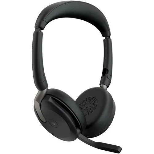 Гарнитура Jabra Evolve2 65 Flex MS, для компьютера/мобильных устройств, накладные, Bluetooth, черный [26699-999-899]