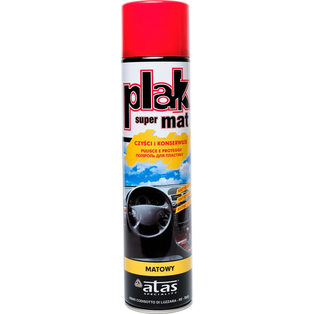 Полироль салона Atas PLAK Super Mat 600 мл аэр., Клубника 5151