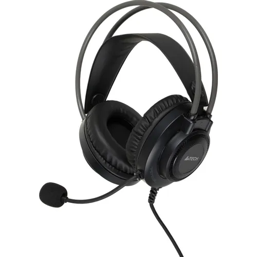 Гарнитура A4TECH Fstyler FH200U, для компьютера, накладные, проводные, серый [fh200u grey]
