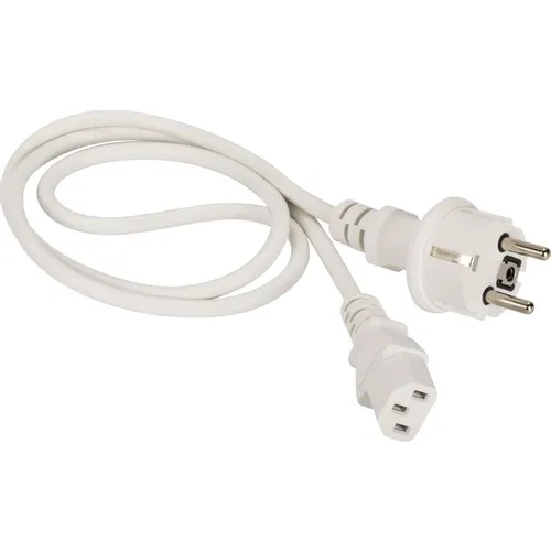 Шнур питания Lanmaster (LAN-PP13/SH-1.0-WH) C13-Schuko проводник.:3x0.75мм2 1м 220В 10А белый