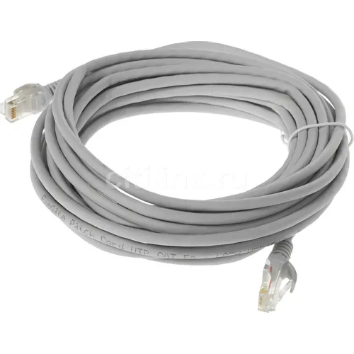 Патч-корд EXEGATE UTP-RJ45-RJ45-5e-7M-LSZH-GY UTP, кат.5E, 7м, 4 пары, алюминий омедненный, многожильный, серый