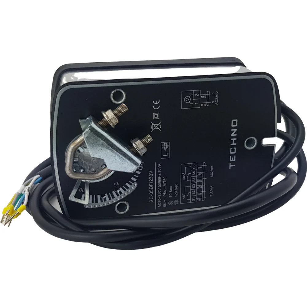 Электропривод воздушной заслонки TECHNO SC-05DF/230V 210510