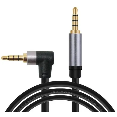 Кабель соединительный аудио PREMIER PCH-228, Jack 3.5 (m) 4-pin - Jack 3.5 (m) 4-pin (Г-образный), 1.8м, GOLD, черный