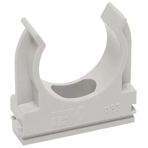 Держатель IEK CTA10D-CF20-K41-100 с защелкой, 20мм, полистирол, серый 100 шт./кор.