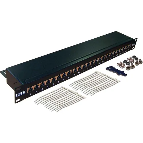 Патч-панель Lanmaster (TWT-PP24STP/6) 19" 1U 24xRJ45 кат.6 FTP