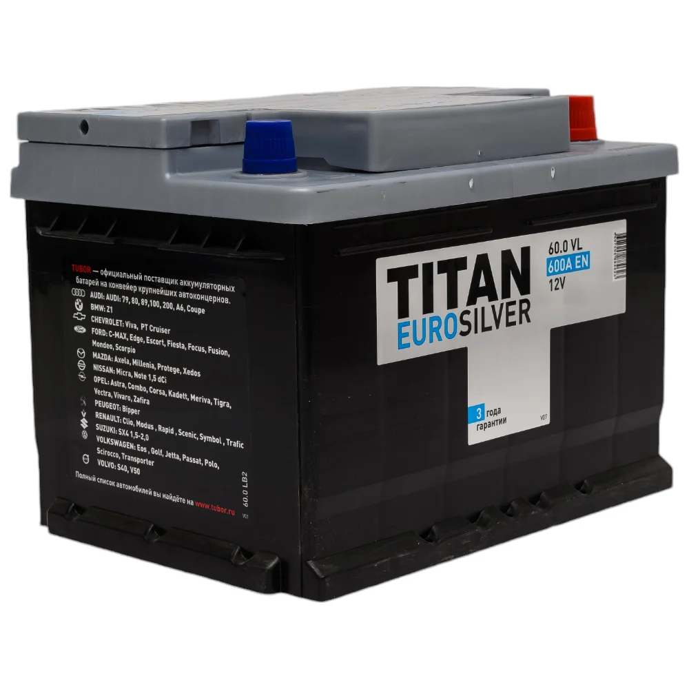 Аккумулятор TITAN EUROSILVER 60.0 VL 4607008884623