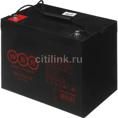 Аккумуляторная батарея WBR GPLG12-75 для ИБП, 12В, 75Ач [gplg12-75 wbr]
