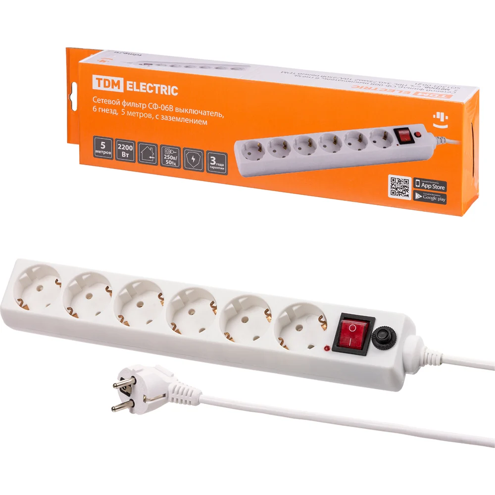 Сетевой фильтр TDM ELECTRIC СФ-06В SQ1304-0021