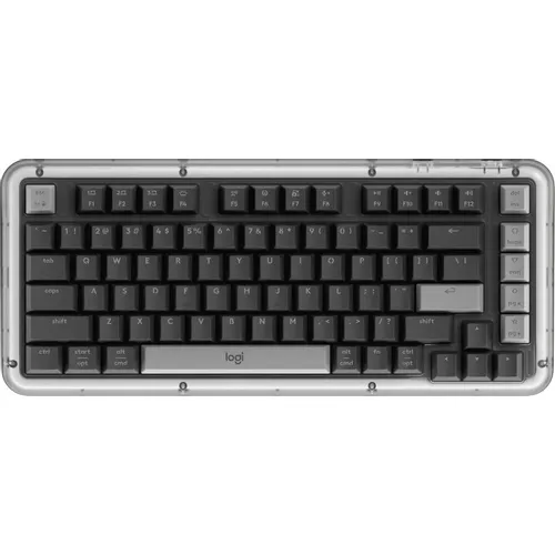 Клавиатура Logitech Amber K75M, беспроводная, USB, Bluetooth/Радиоканал, механическая, графитовый [920-013299]