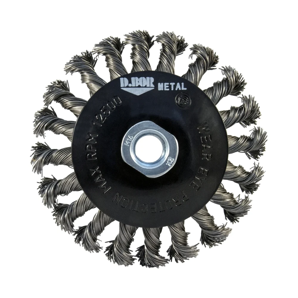 Коническая жгутовая щетка для ушм D.BOR METAL Standard D11-MS-115-M14-050