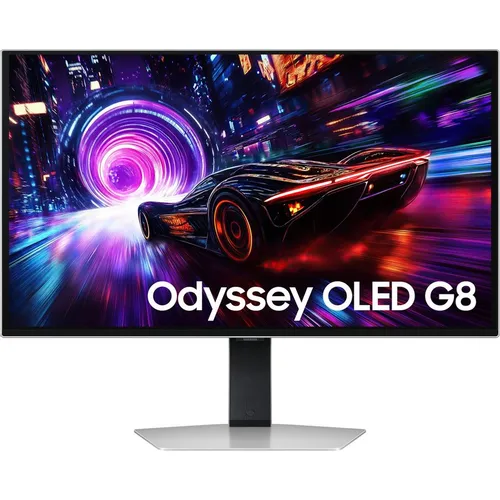 27" Монитор Samsung Odyssey OLED G8 S27FG812SIXCI, 3840x2160, OLED, 240Гц, 2хHDMI, 1хDP, черный и серебристый [ls27fg812sixci]