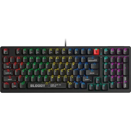 Клавиатура A4TECH Bloody S98, проводная, USB, механическая, черный [s98 black]