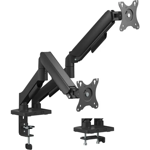 Кронштейн для мониторов Cactus CS-VM-MG-82-BK, до 32", до 9кг, настольный, поворот и наклон, черный / белый