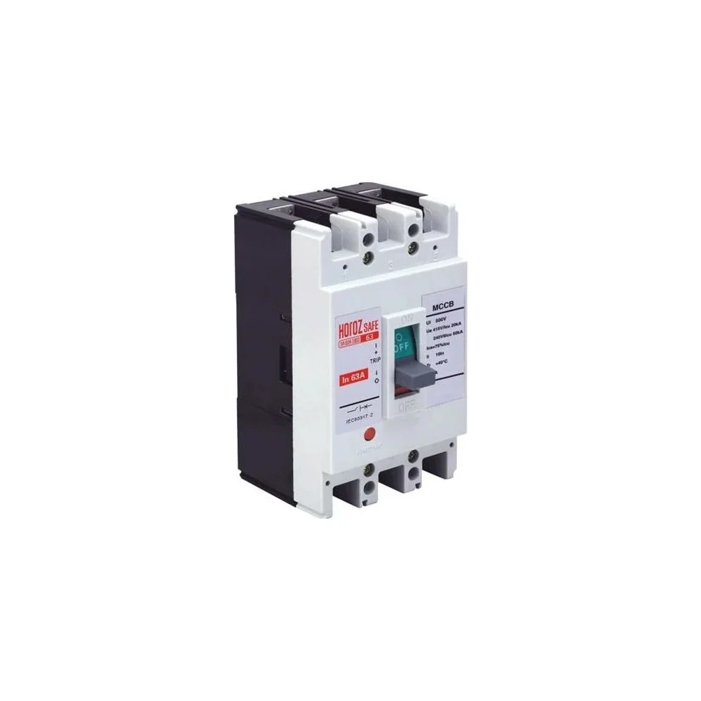 Автоматический выключатель HOROZ ELECTRIC В Формованном Корпусе SAFE (MCCB 3P 63) 3P 63A 20kA 114-004-3063 HRZ01001532