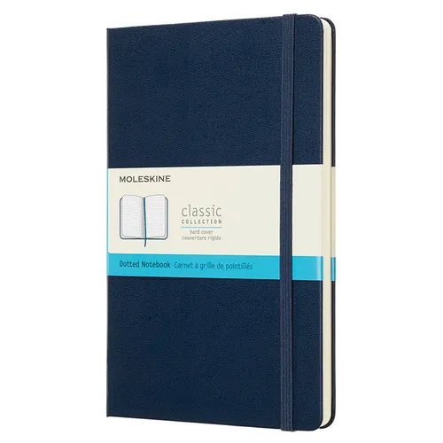 Блокнот Moleskine Classic, 240стр, пунктир, твердая обложка, синий сапфир [qp066b20]