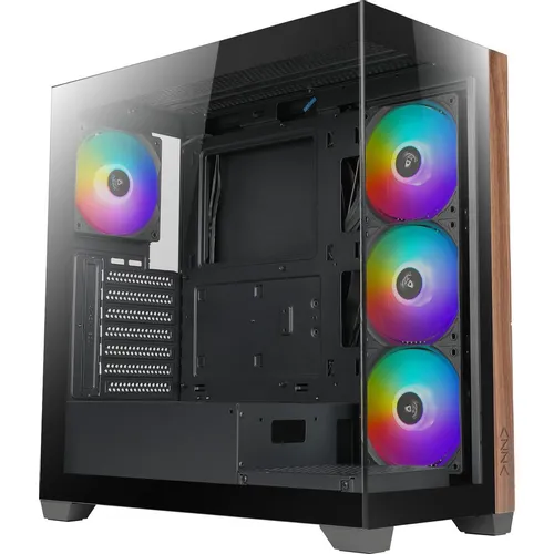 Корпус ATX AZZA Neptune, Midi-Tower, без БП, черный [neptune csaz-491]