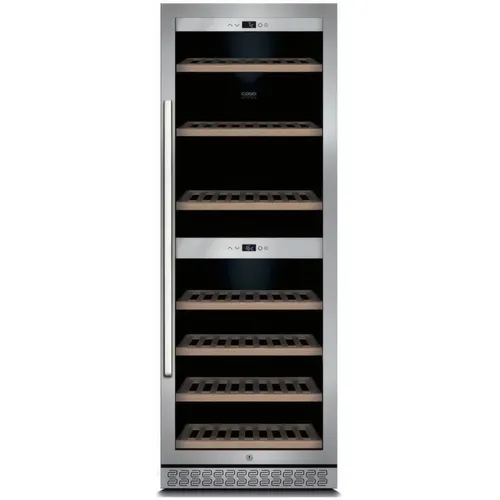 Винный шкаф однокамерный CASO WineChef Pro 126 вместимость: 126 бутылок, нержавеющая сталь