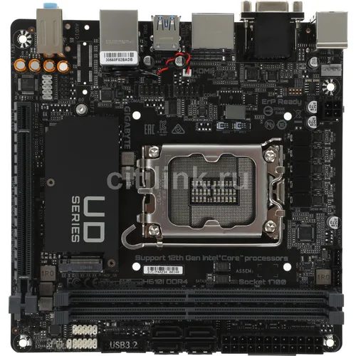 Материнская плата Gigabyte H610I DDR4, Socket LGA 1700, Intel H610, mini-ITX, Ret