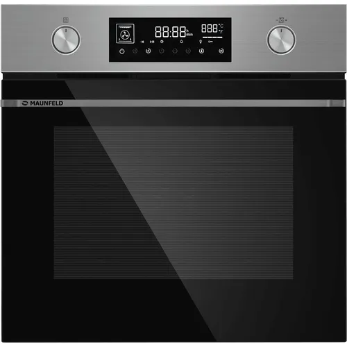 Духовой шкаф электрический MAUNFELD AEOH60106S, 60л, дверца с 3 стеклами, нержавеющая сталь
