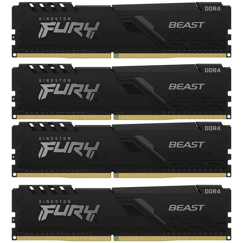 Оперативная память Kingston Fury Beast Black KF432C16BBK4/32 DDR4 - 4x 8ГБ 3200МГц, DIMM, Ret