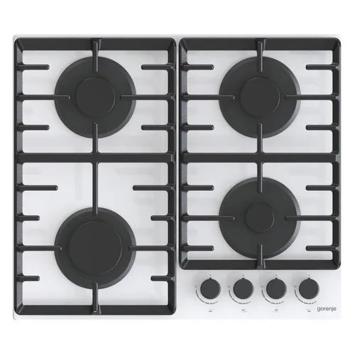 Газовая варочная панель Gorenje Advanced GT642AXW, 4 конфорки, закаленное стекло, белый