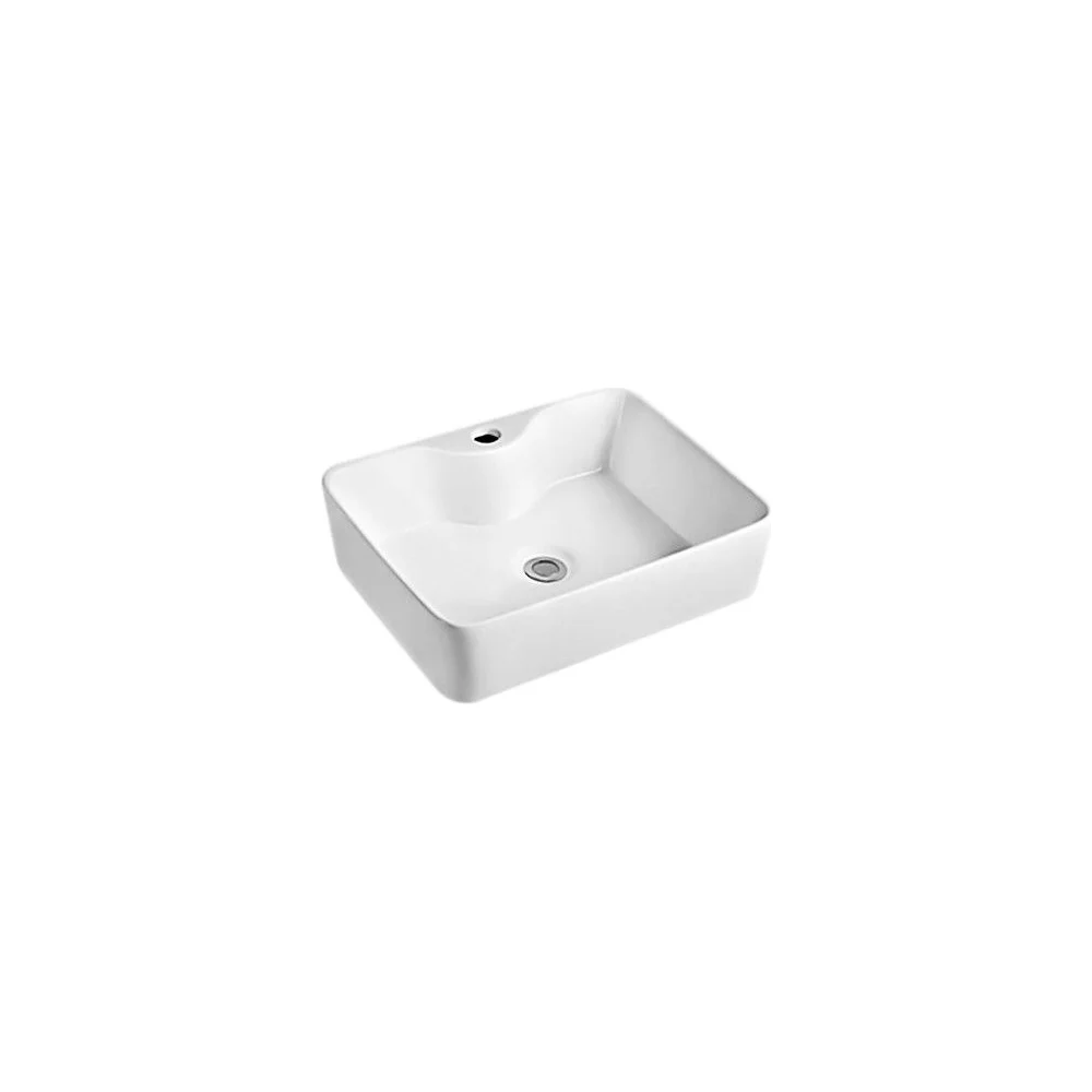 Прямоугольная накладная раковина Bauedge BAU Cerama NS0002