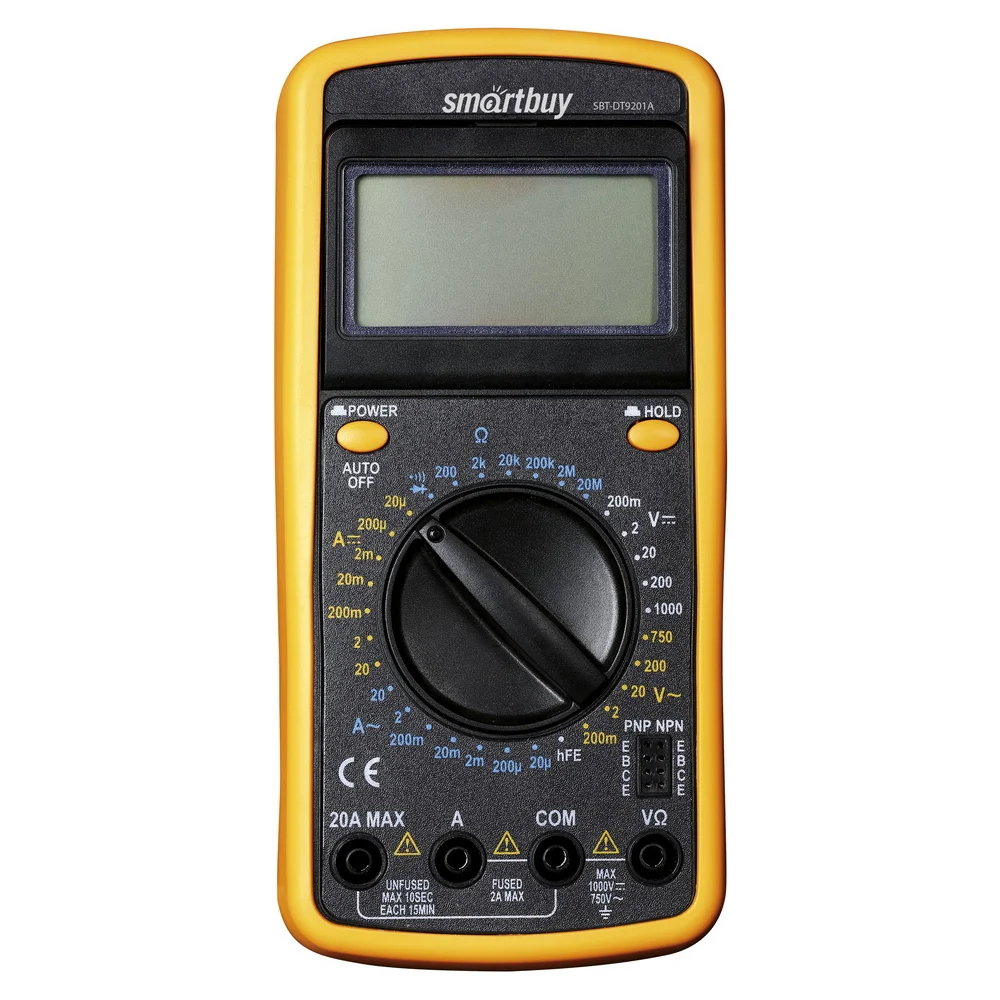 Противоударный многофункциональный мультиметр Smartbuy DT9201A SBT-DT9201A