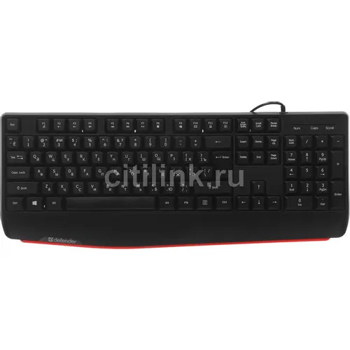 Клавиатура Defender Atom HB-546, проводная, USB, мембранная, черный [45546]