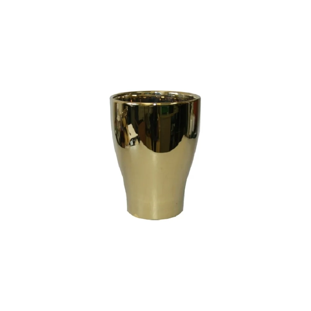 Керамическое кашпо SCHEURICH 608 MIRROR GOLD 061273