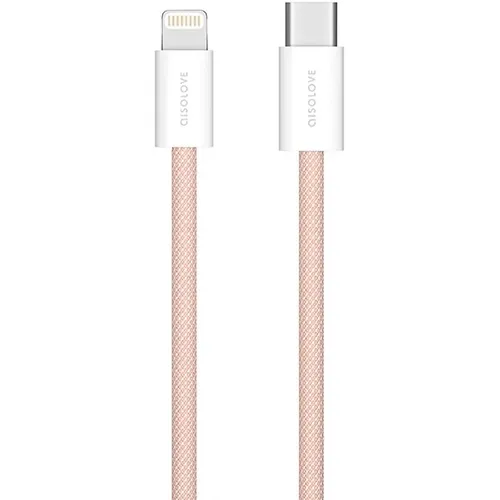 Кабель SOLOVE Solove DW6 1M, Lightning (m) - USB Type-C (m), 1м, MFI, 3A, розовый [dw6 1m pink rus]