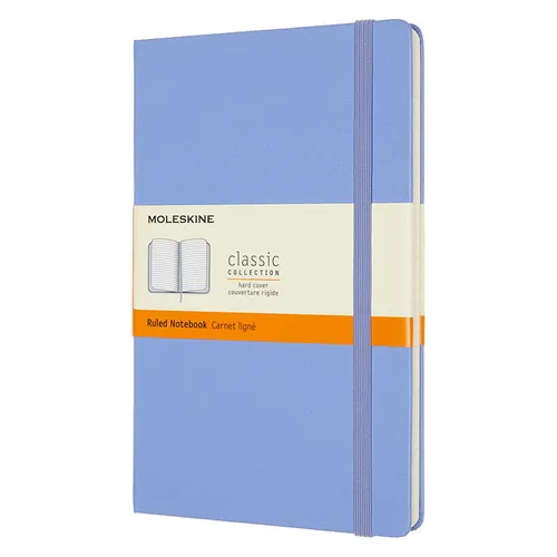 Блокнот Moleskine Classic, 240стр, в линейку, твердая обложка, голубая гортензия [qp060b42]